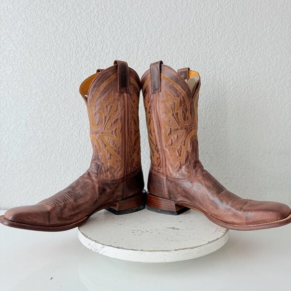 NEW Rod Patrick Mens Cowboy Boots 14.5AA Perro Loco Brown Western Square Toe - Picture 8 of 12